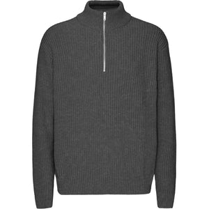 Colorful Standard Quarter Zip merino Wool Lava grey