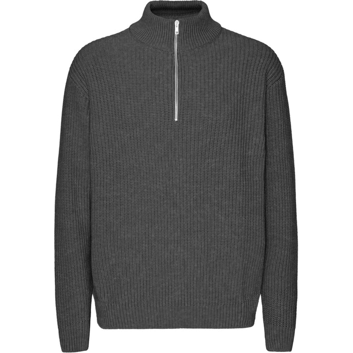 Colorful Standard Quarter Zip merino Wool Lava grey