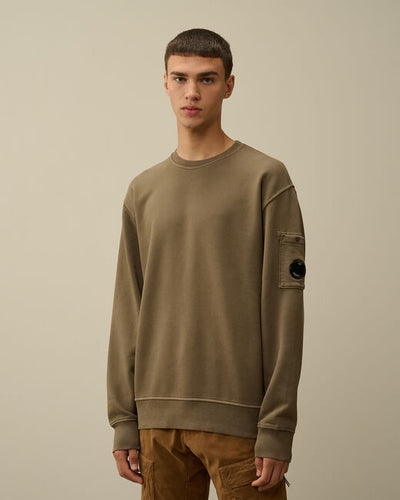 C.P. Company Sweatshirt Brushed and Emerized Walnut