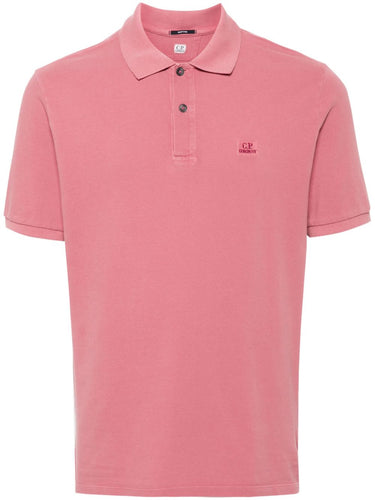 C.P. Company Polo Logo Brodé Red bud