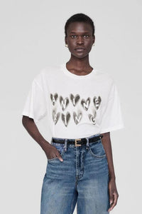 Anine Bing T-shirt Cade Hearts Ivory