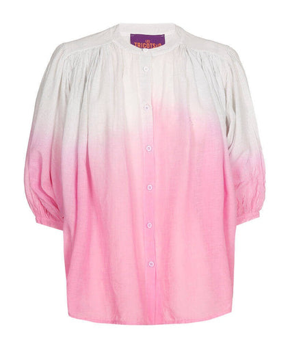 Les Tricots d'O Blouse en Coton Grey Pink