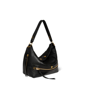 Jerome Dreyfuss Sac Lucky Hobo Buffle Noir Brass