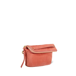 Jerome Dreyfuss Pochette Lucky Imprimé Croco Terracotta