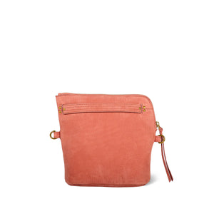 Jerome Dreyfuss Pochette Lucky Imprimé Croco Terracotta