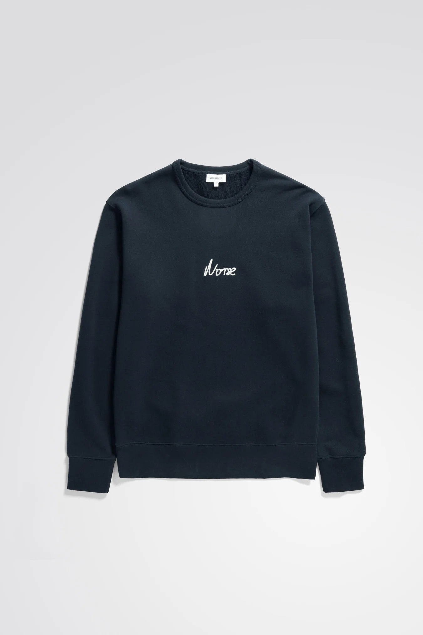 Norse Projects Sweatshirt Arne Relaxed Chain Stitch Dark Navy