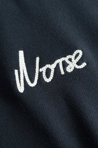 Norse Projects Sweatshirt Arne Relaxed Chain Stitch Dark Navy