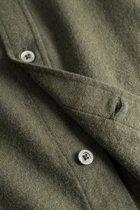 Norse Projects Chemise Osvald Organic Flannel Sitka Green