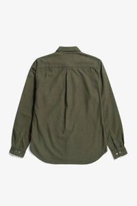 Norse Projects Chemise Osvald Organic Flannel Sitka Green