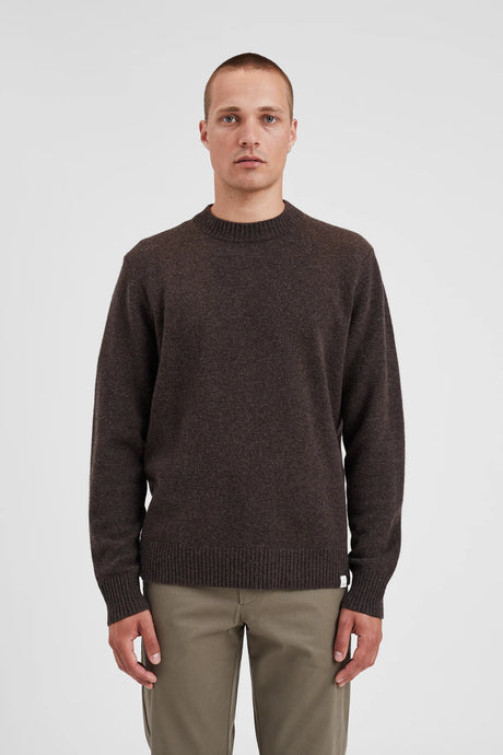 Norse Projects Pull Merino Lambswool Heathland Brown