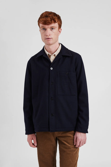 Norse Projects Surchemise Folk Wool Dark Navy