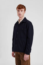 Charger l&#39;image dans la galerie, Norse Projects Surchemise Folk Wool Dark Navy