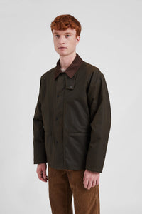 Norse Projects Veste Holmen Wax Fishing Beech Green