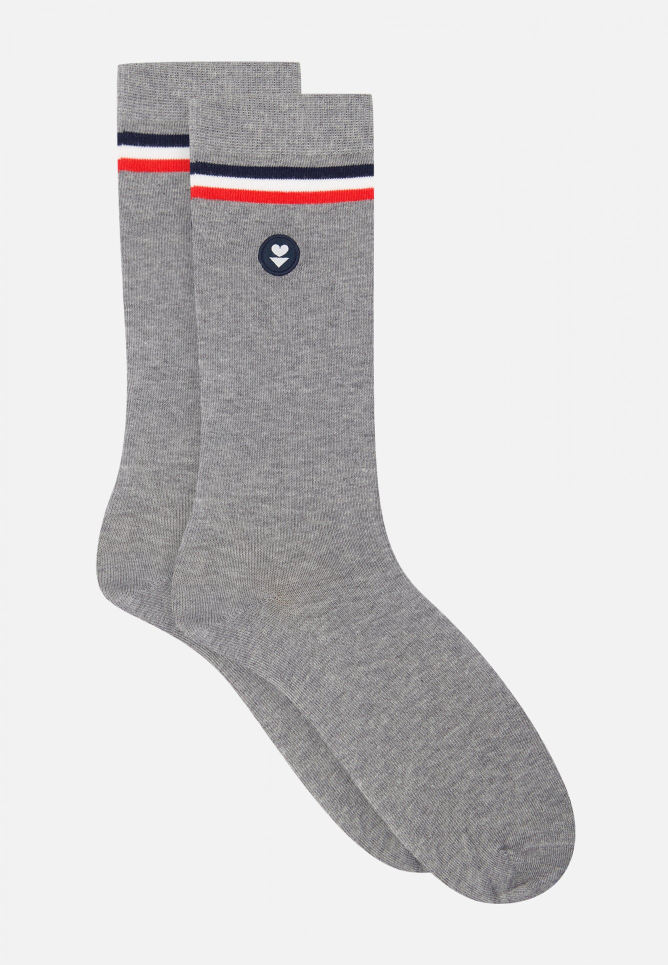 Le Slip Français Chaussettes Lucas Drapeau plus Gris