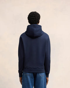 AMI Hoodie Zippé Ami de Coeur Bleu Nuit