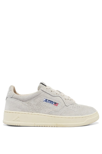 Autry Sneakers Medalist 01 Low Leather Suede White S415