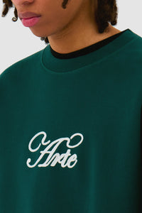 Arte Sweatshirt logo Crewneck Vert