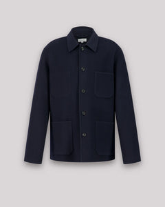 Hartford Veste Jay en Laine Double Face Navy