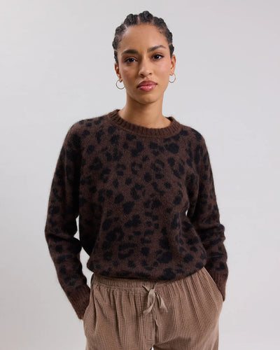 Hartford Pull Madoua en Laine Leopard