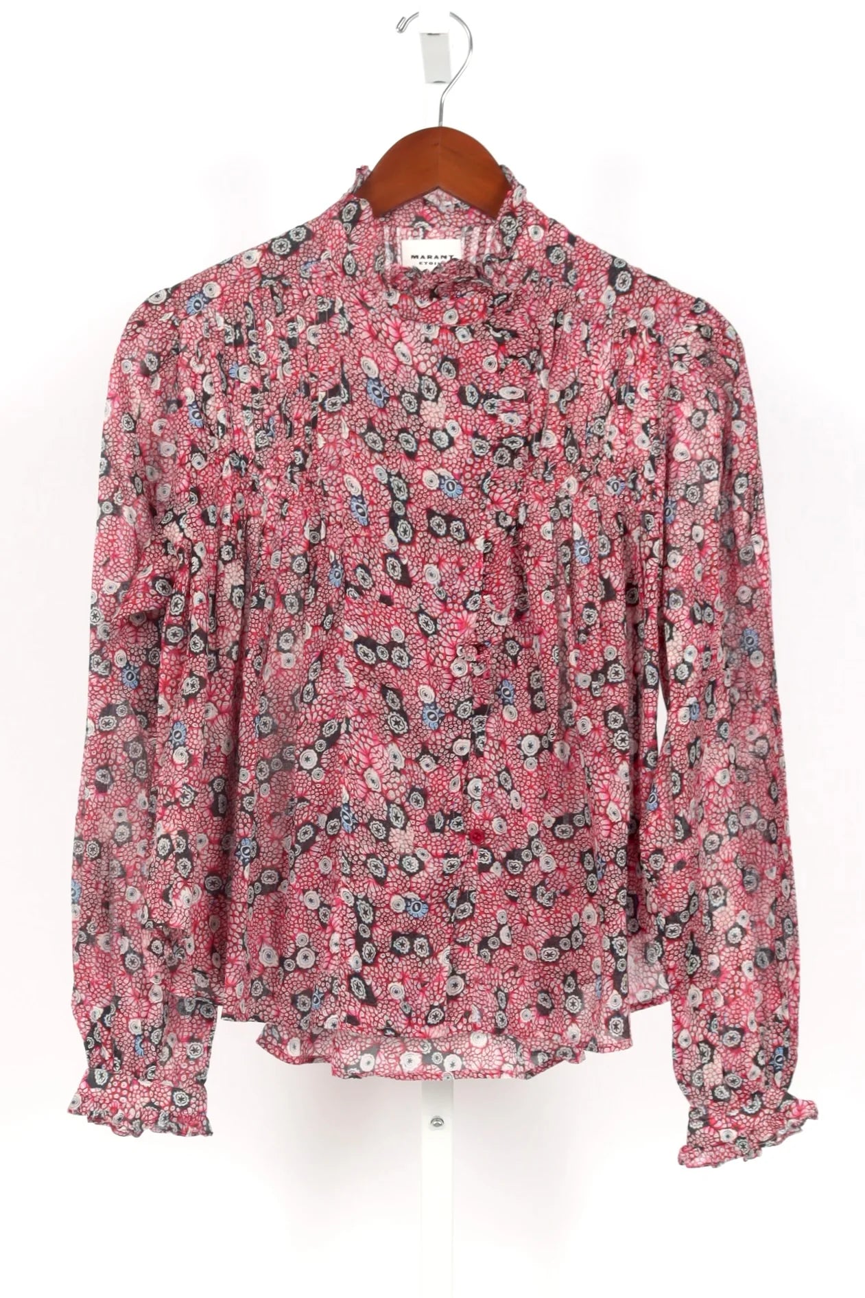 Isabel Marant Etoile Blouse Dubna Raspberry Black