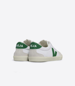 VEJA Volley Canvas White Emeraude