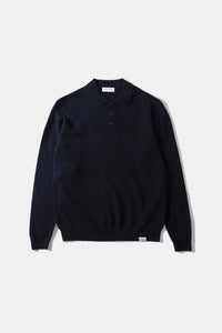 Edmmond Studios Pull Polo Wool en Laine Navy