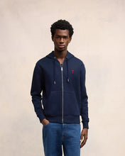 Charger l&#39;image dans la galerie, AMI Hoodie Zippé Ami de Coeur Bleu Nuit