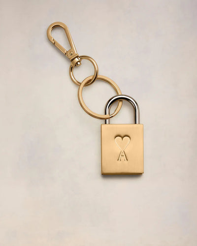 AMI Porte-clefs Cadenas Laiton