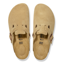 Charger l&#39;image dans la galerie, Birkenstock Sandales Boston Etroite Suede Latte Cream