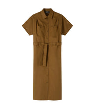 Charger l&#39;image dans la galerie, A.P.C. Robe New Drew Tabac