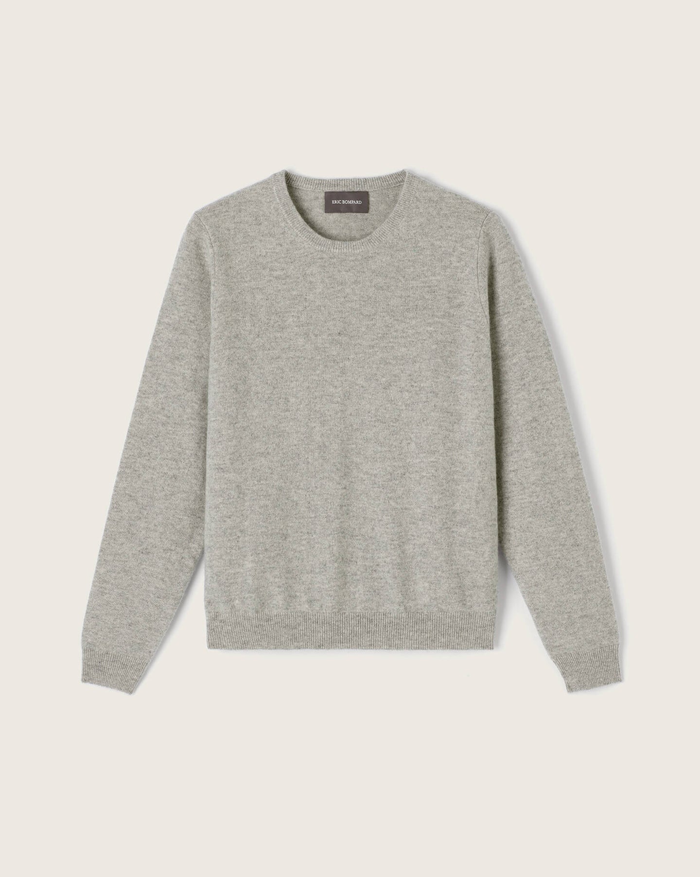 Eric Bompard Pull Col Rond en Cachemire Gris Argente