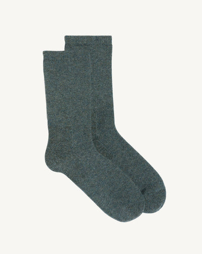 Eric Bompard Chaussettes en Cachemire Vert Rivage