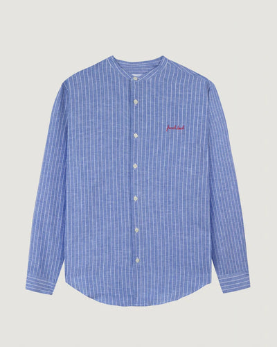 Maison Labiche Chemise French Touch en Lin Blue