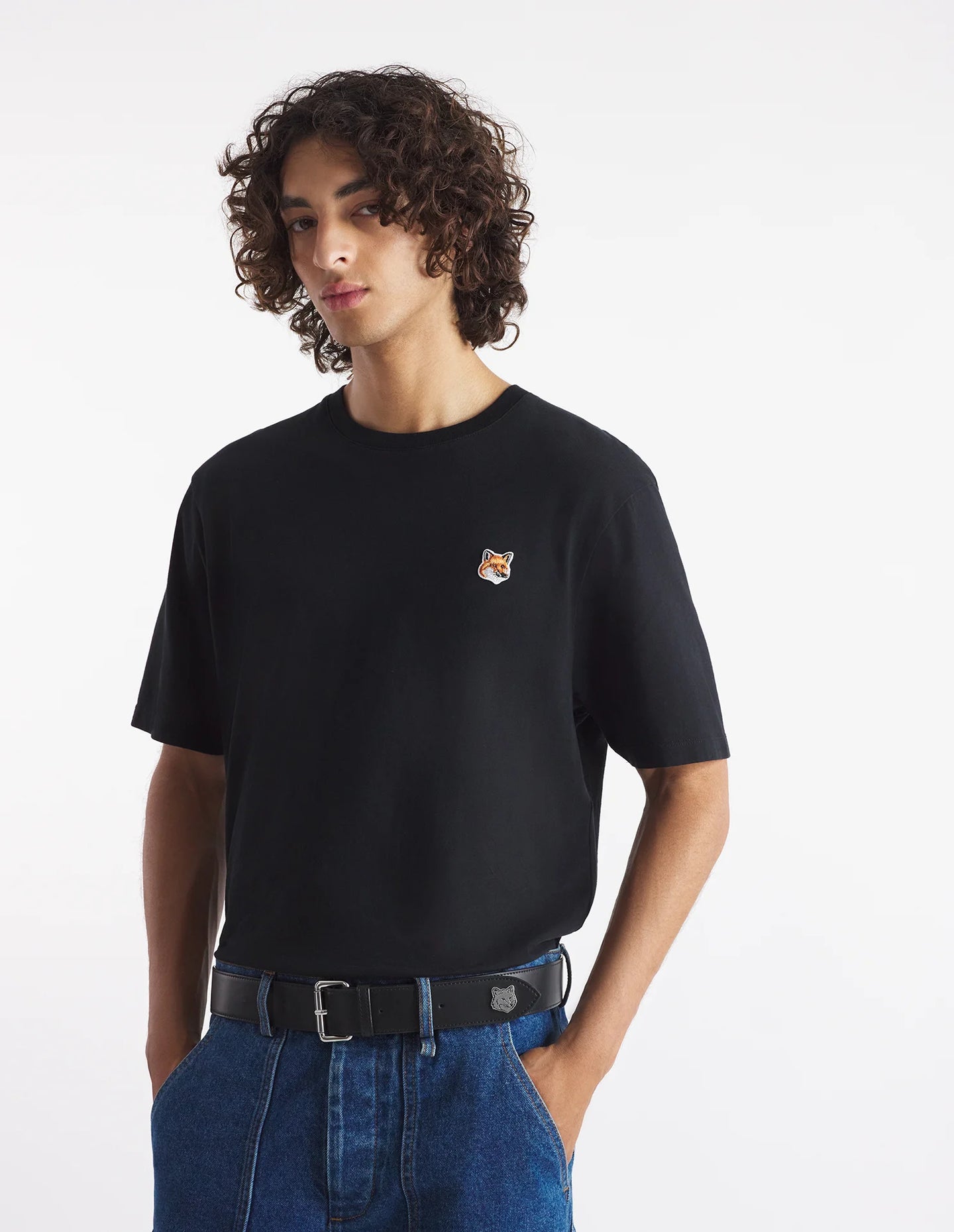 Maison Kitsuné T-shirt Fox head Patch Black