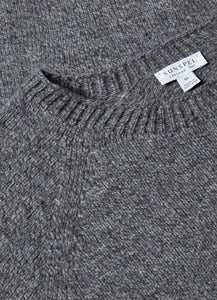 Sunspel Pull en Laine d'Agneau Mid Grey