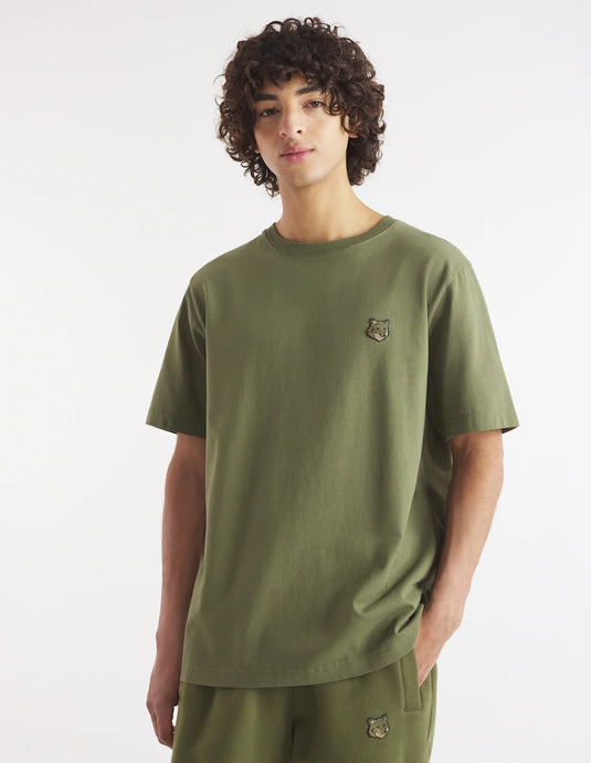 Maison Kitsuné T-shirt Bold Fox Head Patch Military Green