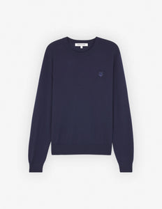 Maison Kitsuné Pull Bold Fox Head Patch Ink Blue