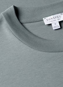 Sunspel T-Shirt en Coton Supima Smoke Green