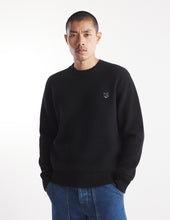 Charger l&#39;image dans la galerie, Maison Kitsuné Pull Lambswool Bold Fox Head Patch Black