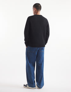 Maison Kitsuné Pull Lambswool Bold Fox Head Patch Black