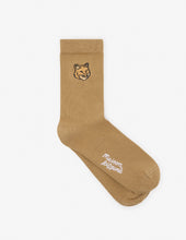 Charger l&#39;image dans la galerie, Maison Kitsuné Chaussettes Bold Fox Head Chino Beige