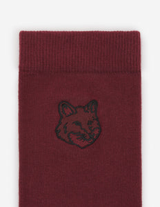 Maison Kitsuné Chaussettes Bold Fox Head Redstar