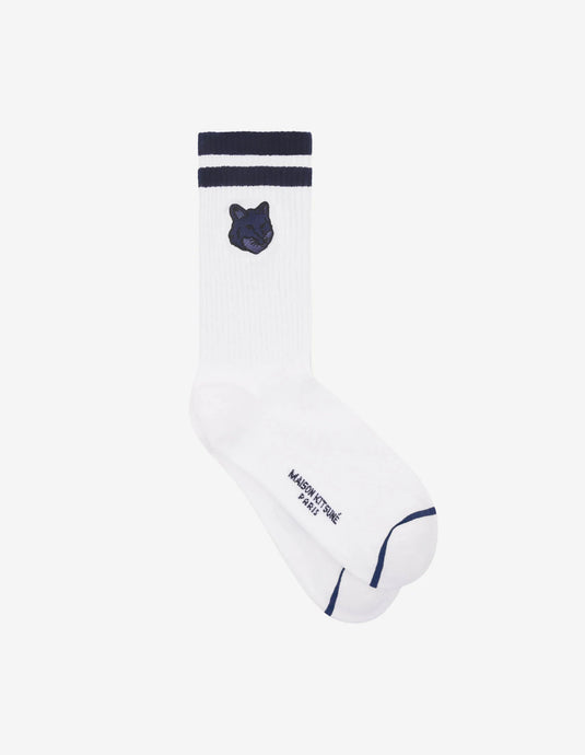 Maison Kitsuné Chaussettes Sporty Bold Fox Head Ink Blue