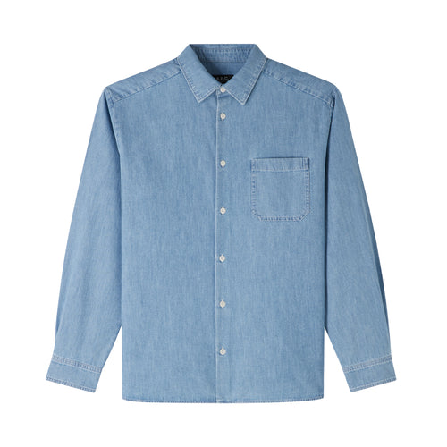 A.P.C. Chemise Math Bleu ciel