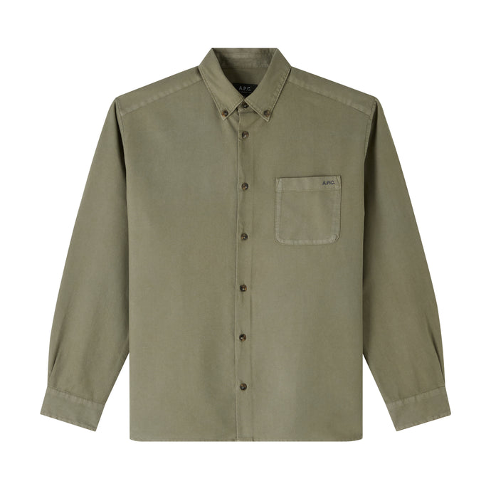 A.P.C. Chemise Mateo Logo Kaki