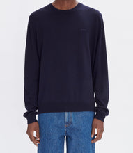 Charger l&#39;image dans la galerie, A.P.C. Pull Matt Logo en Laine Mérinos Dark Navy