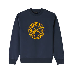 A.P.C. Sweatshirt Boxy Guitare Poignard Dark Navy