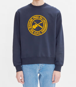 A.P.C. Sweatshirt Boxy Guitare Poignard Dark Navy