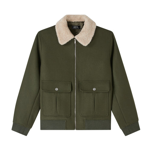 A.P.C. Blouson New Ben en Laine Kaki