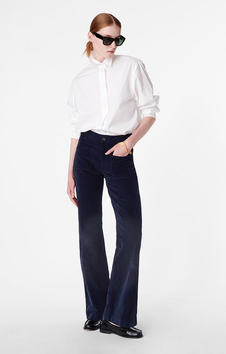 Vanessa bruno Pantalon Dompay Flare Marine